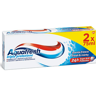AQUAFRESH DENTIFRICIO PROTEZIONE X3 DOPPIO PACCO