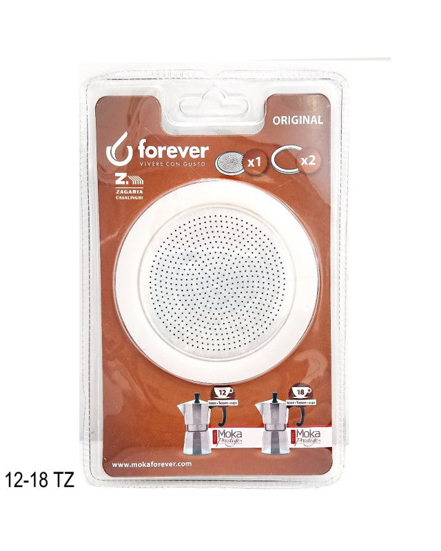 RICAMBIO FOREVER 2 GUARNIZIONI SILICONE 12 TZ + 1 FILTRO