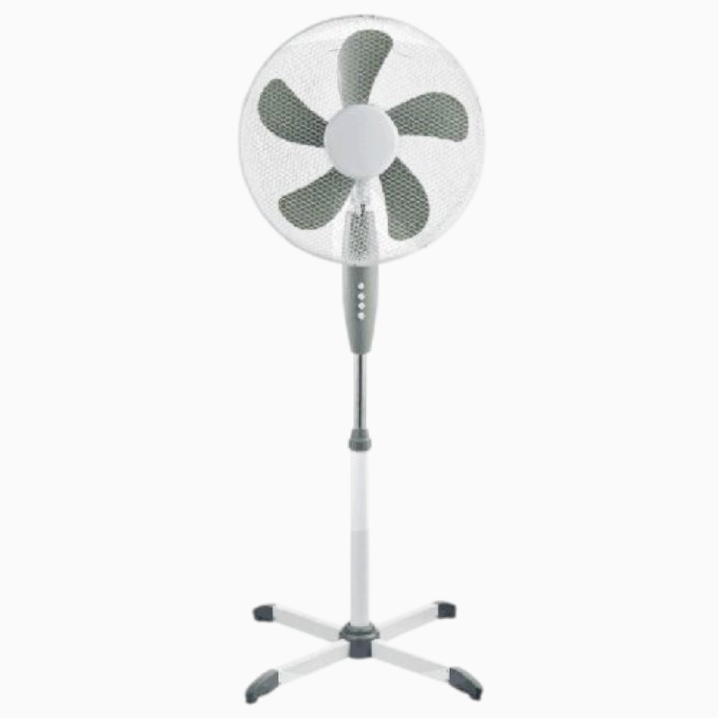 Ventilatore a piantana Maurer 40 cm 5 pale bianco e grigio