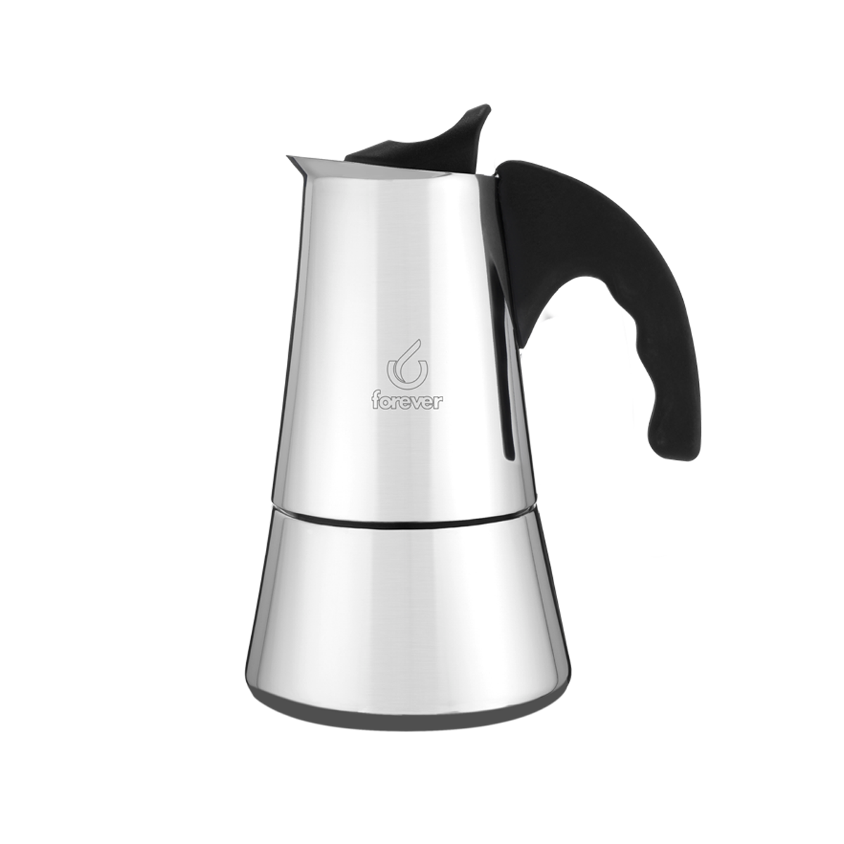 CAFFETTIERA FOREVER INDUZIONE MISS CONNY 2 TZ IN ACCIAIO INOX MOKA