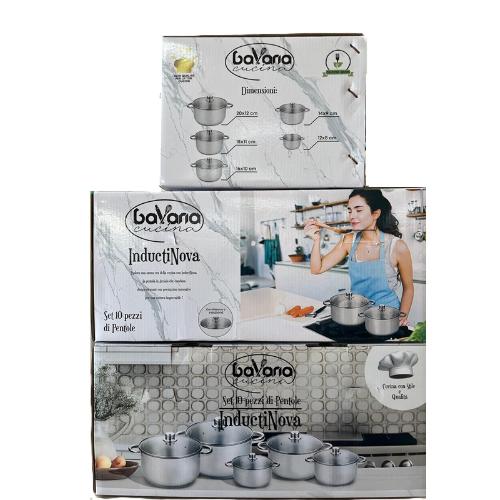 BATTERIA PENTOLE 10pz MIS.12-14-16-18-20cm
