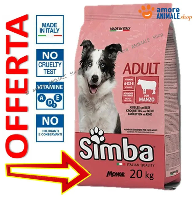 SIMBA CANE SECCO MANZO 20kg
