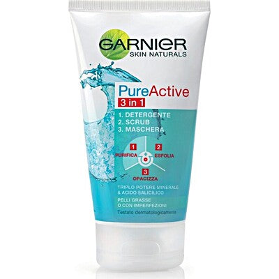 GARNIER PURE ACTIVE 3IN1 DETERGENTE ML.150