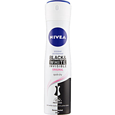 NIVEA DEO SPRAY BLACK &amp; WHITE ML.150