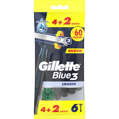 GILLETTE BLUE 3 DISPOSABLE SMOOTH 6 PCS