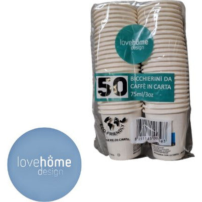 LOVEHOME 50 BICCHIERI BIANCO ML.75