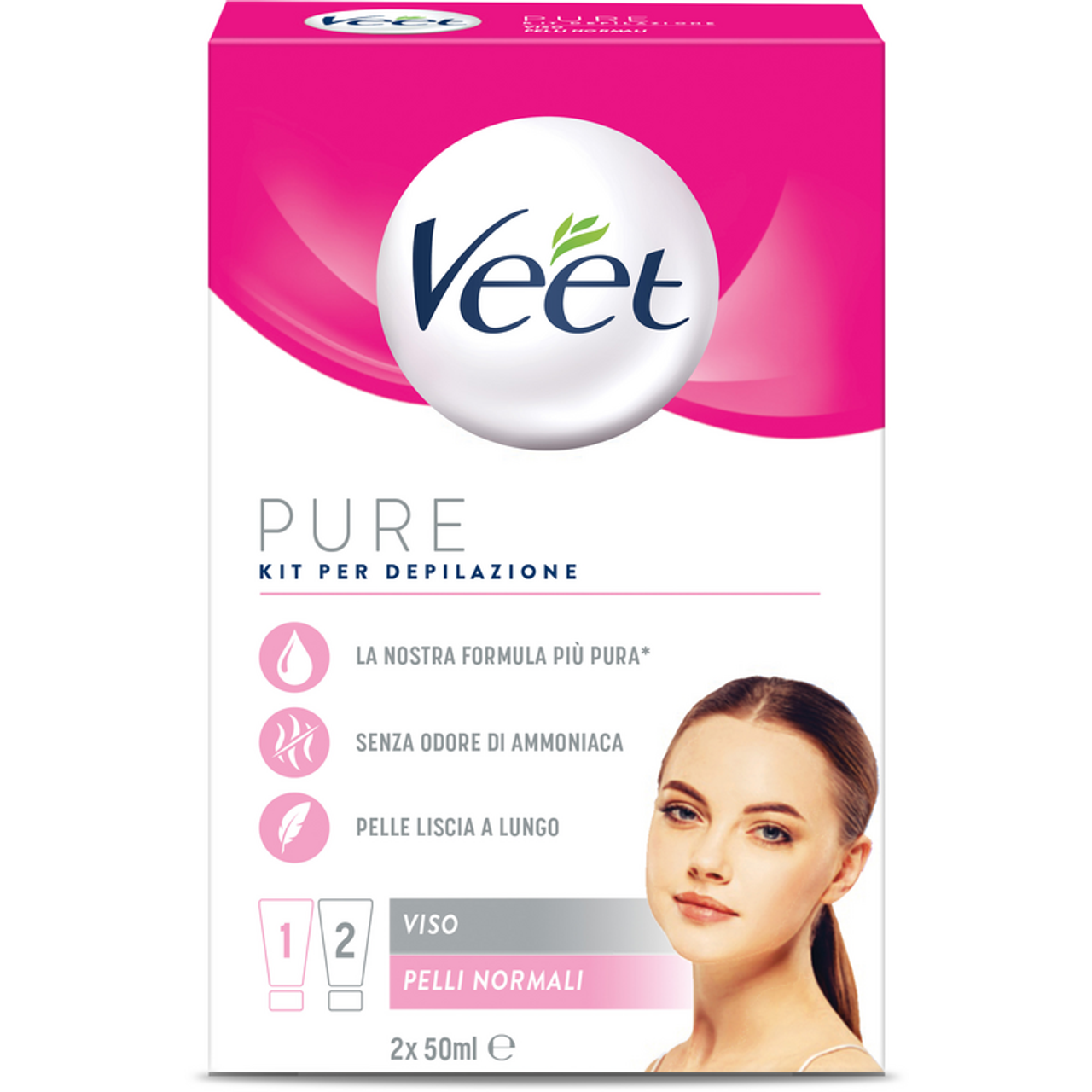 VEET PURE FACIAL HAIR REMOVAL KIT CREAM NORMAL SKIN 100 ML