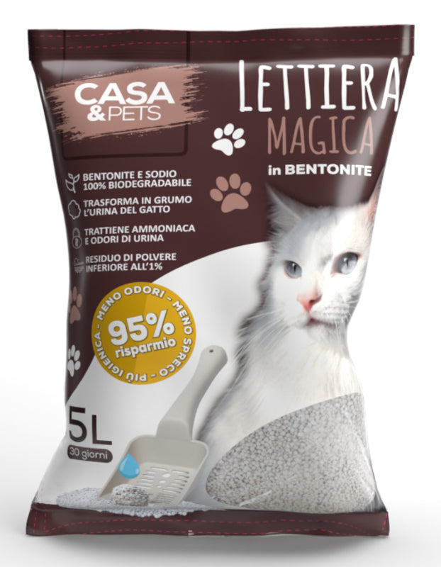 LETTIERA GATTI MAGICA BENTONITE LT.5