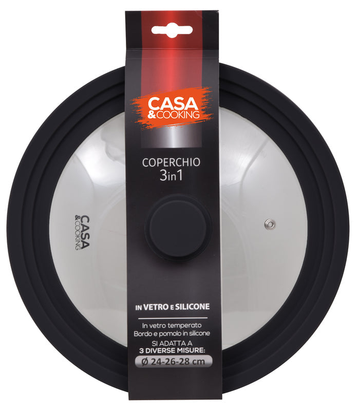 COPERCHIO VETRO E SILICONE CM24/26
