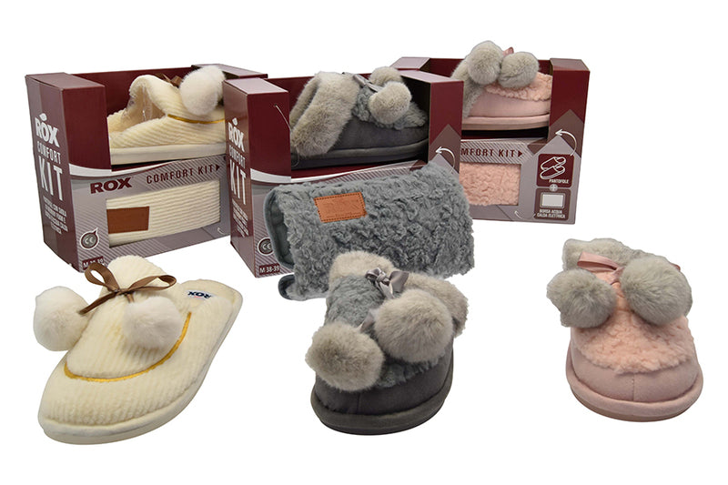 BORSA ACQUA CALDA ELETTRICA E PANTOFOLE DONNA