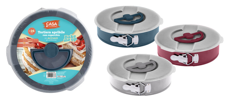 TORTIERA APRIBILE C/COPERCHIO BAKE