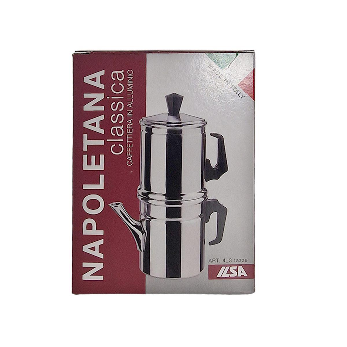 3 CUPS NAPLES COFFEE MAKER ALUMINUM ILSA