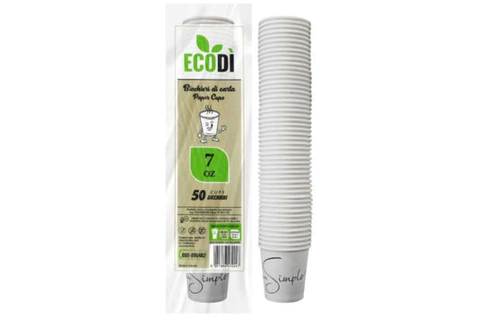 BICCHIERE CARTA BIO 210ML/ 7OZ 50PZ