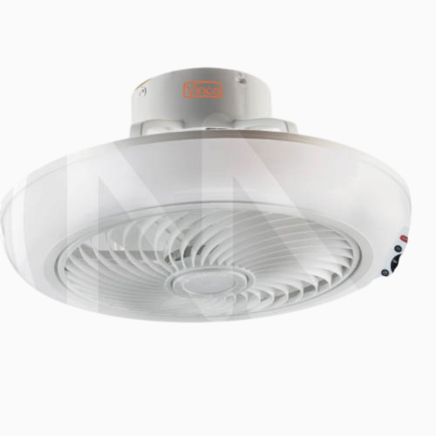 Ventilatore da soffitto bianco compatto 40 cm con luce LED