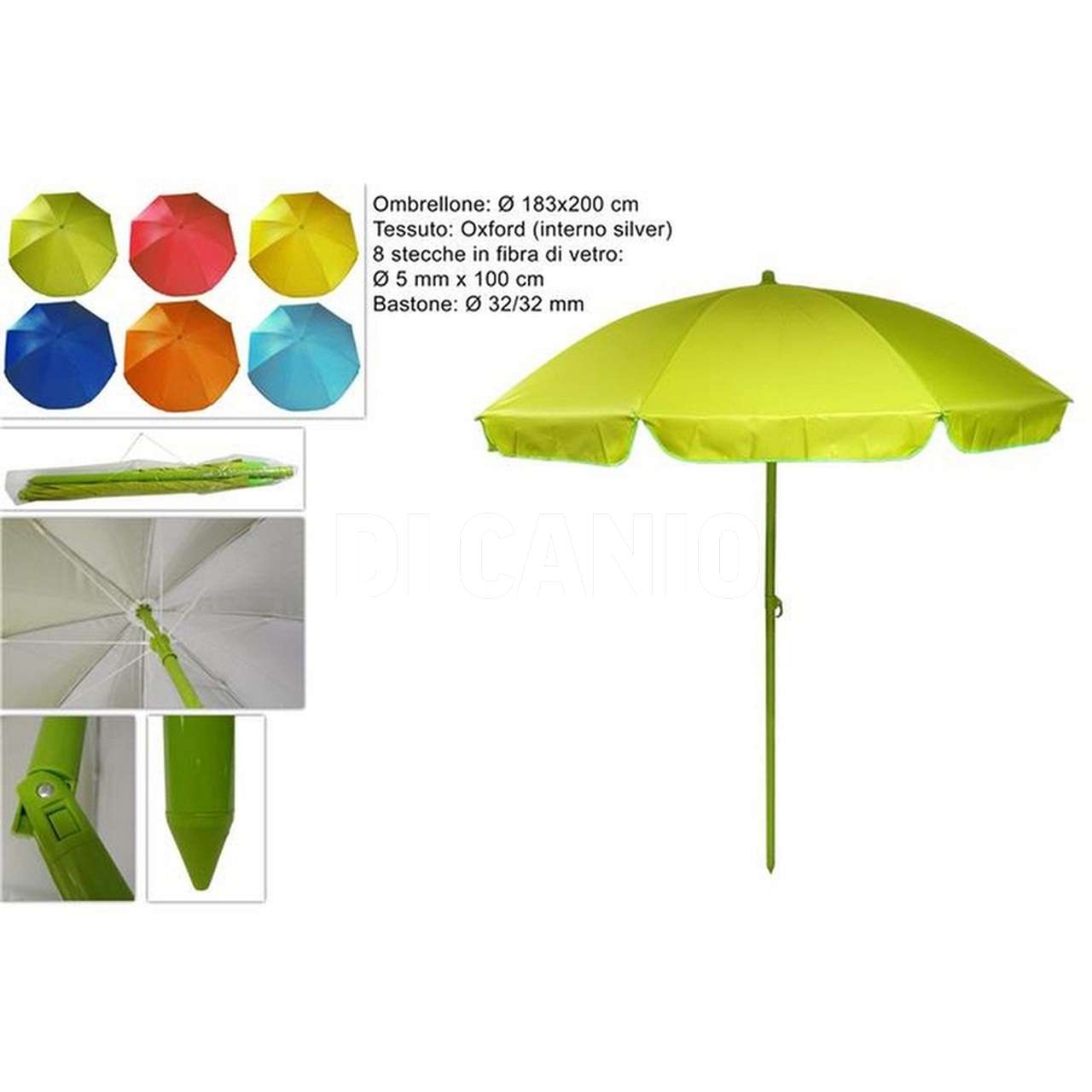 COLORED UMBRELLA DM.100 8 RODS