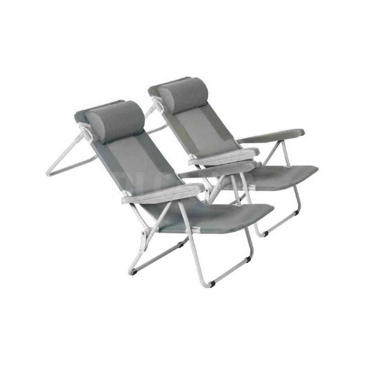 MARINA BEACH CHAIR WITH HEADREST ANTI-ROLLOVER TEXTILENE COVER