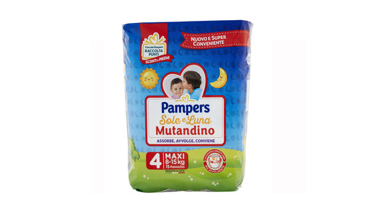 PAMPERS SOLE E L.MUTAND.MAXI PZ.15