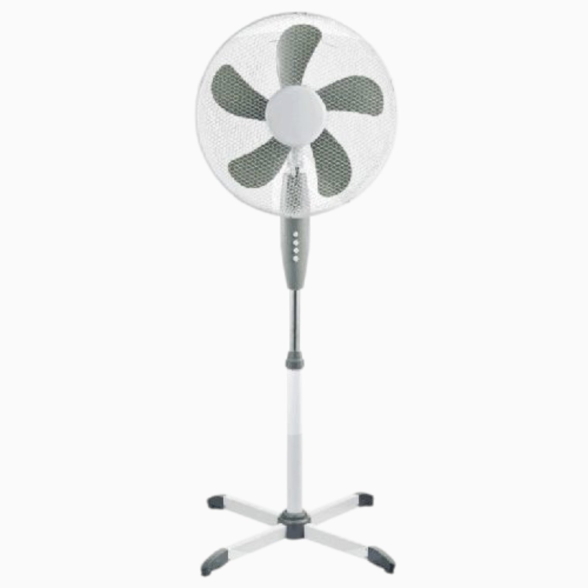 Ventilatore a piantana Maurer 40 cm 5 pale bianco e grigio