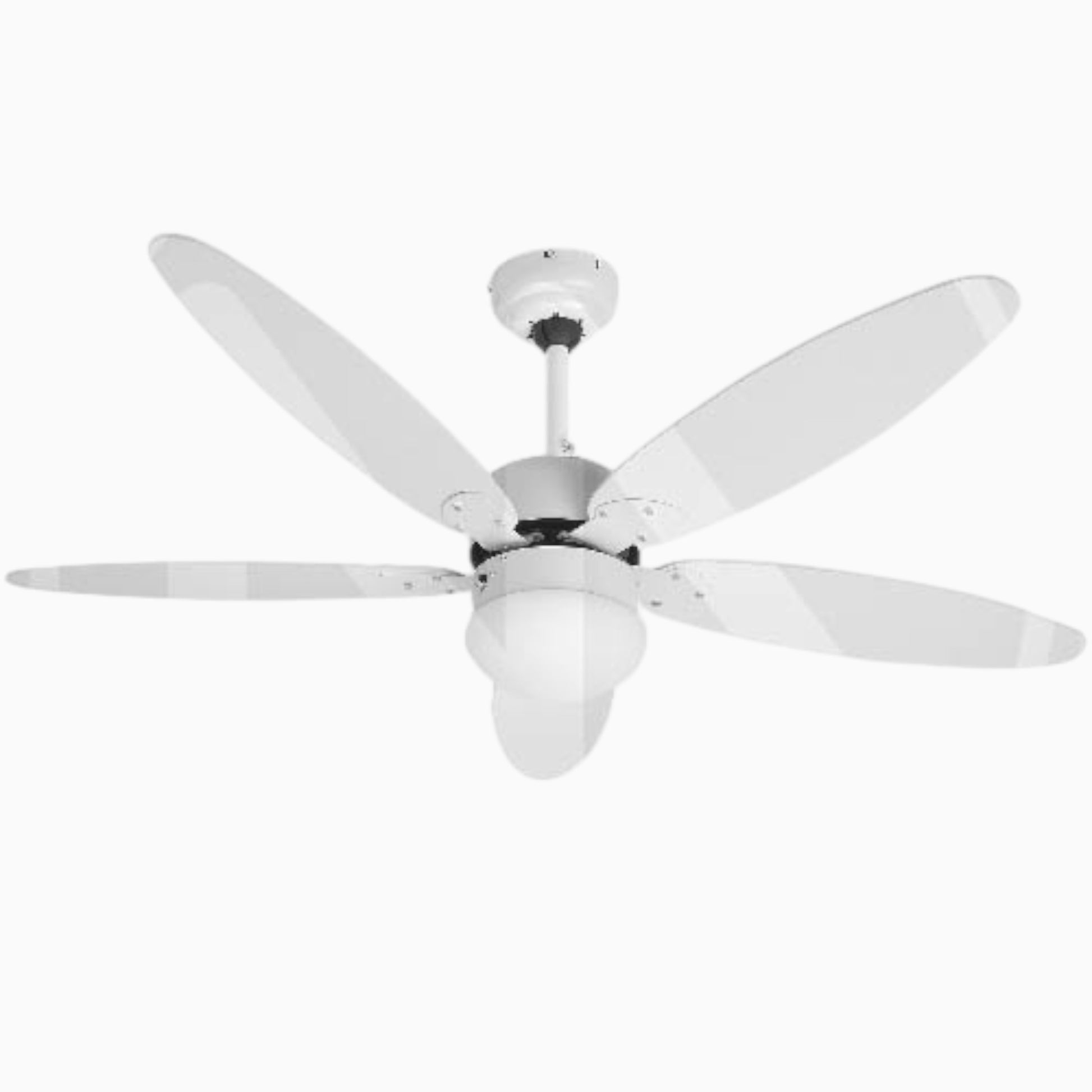 Ventilatore da soffitto Maurer Ibisco bianco 5 pale in legno 124 cm