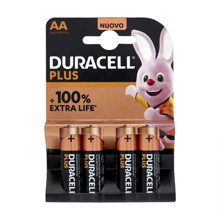 PILE STILO AA DURACELL PLUS PZ.4