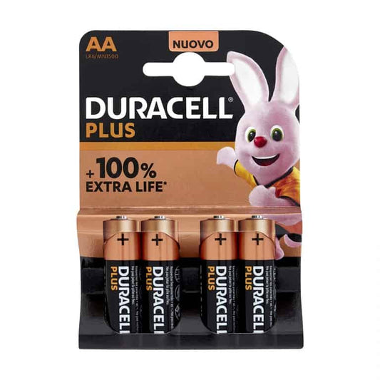 PILE STILO AA DURACELL PLUS PZ.4