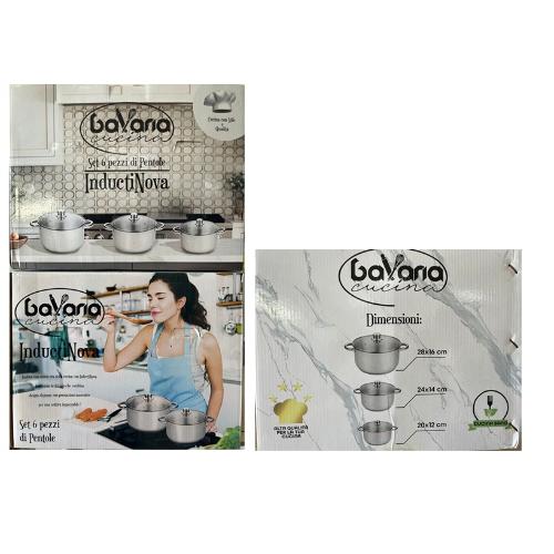 BATTERIA PENTOLE 6pz MIS.20-24-28 IND