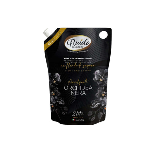 Sapone liquido mani Fluido Orchidea Nera ecoricarica da 2000 ml