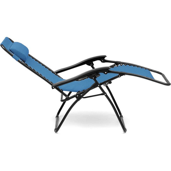 Poltrona reclinabile in metallo e textilene con cuscino - No Gravity