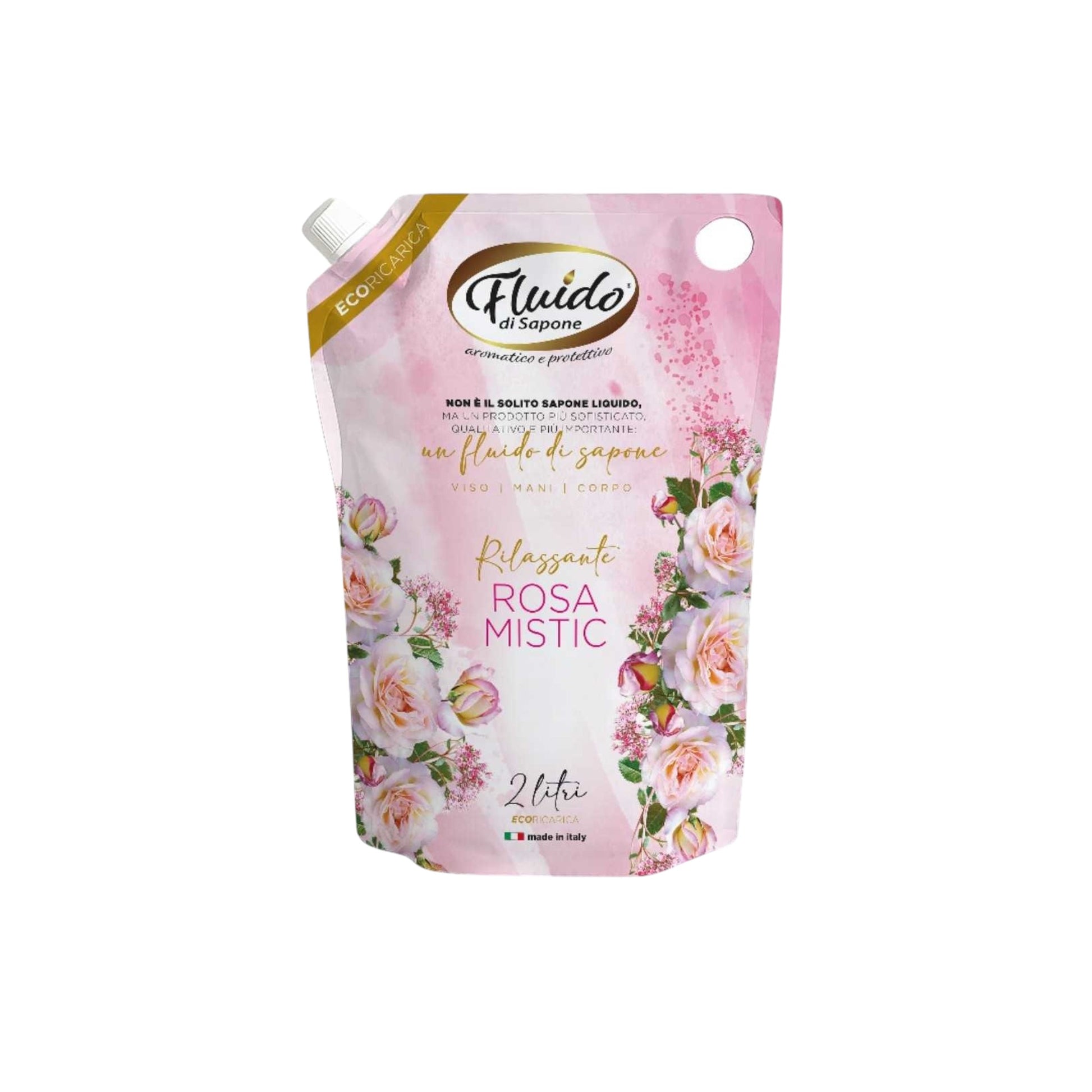 Sapone liquido mani Fluido Rosa Mistic ecoricarica da 2000 ml