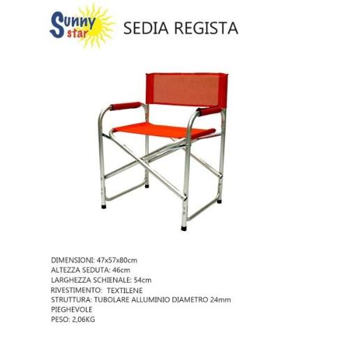 SEDIA REGISTA ALLUMINIO ORANGE