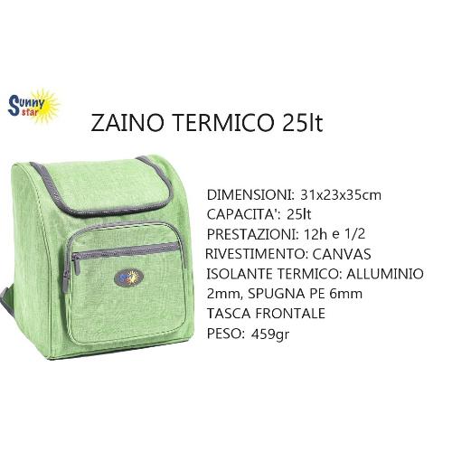 THERMAL BACKPACK 25LT GREEN