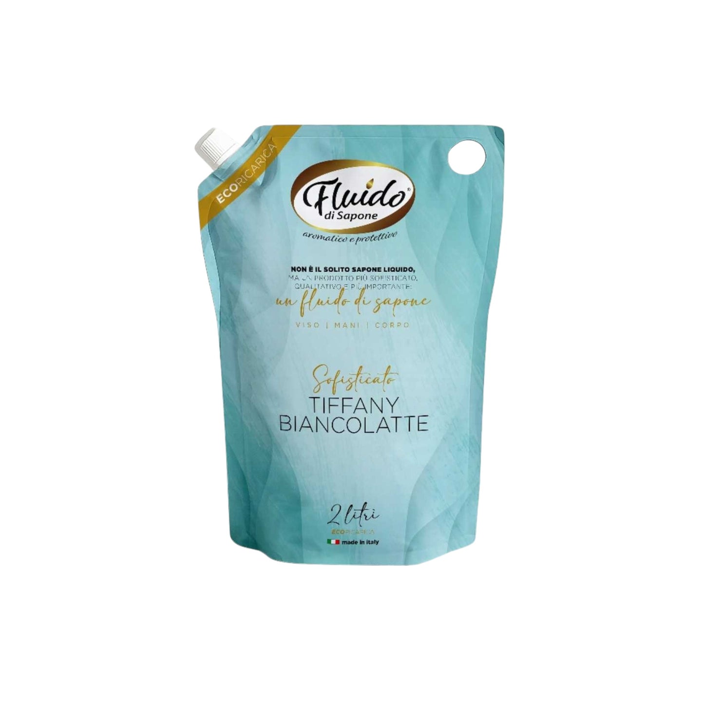 Sapone liquido mani Fluido Biancolatte Tiffany ecoricarica da 2000 ml