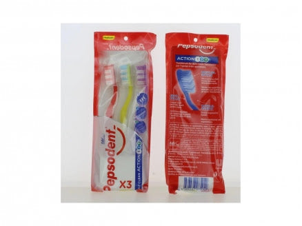 PEPSODENT SPAZZOLINO TRIPLE CLEAN 3 PZ MEDIUM