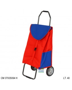 CARRELLO SPESA TROLLEY PORTASPESA SPEEDY 2 RUOTE ANTIURTO