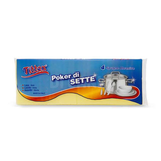 SET 4 SPUGNE POKER DI SETTE TITTEX