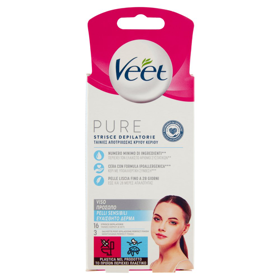 VEET STRISCE DEPILATORIE VISO IPOLALLERGENICHE 16 PZ