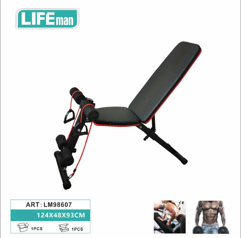 LIFEMAN WEIGHT/ABDOMINAL BENCH 124X48X93CM