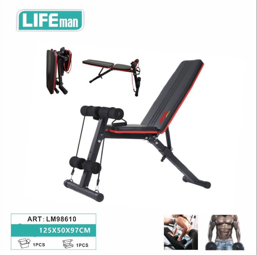LIFEMAN WEIGHT/ABDOMINAL BENCH 125X50X97CM