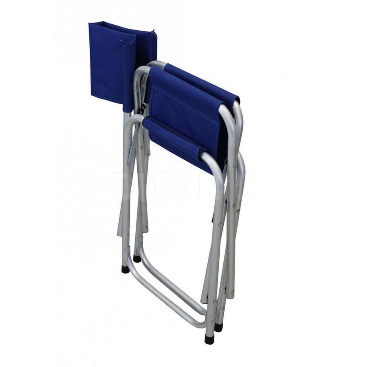 Sedia Regista Pieghevole in Alluminio – Tessuto Oxford Blu