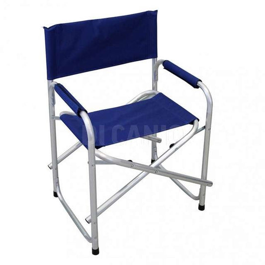 Sedia Regista Pieghevole in Alluminio – Tessuto Oxford Blu