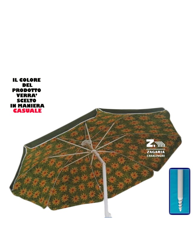 BEACH UMBRELLA MOD. COLIBRI' D.200cm 8 DUPLEX PARAGON RIBS