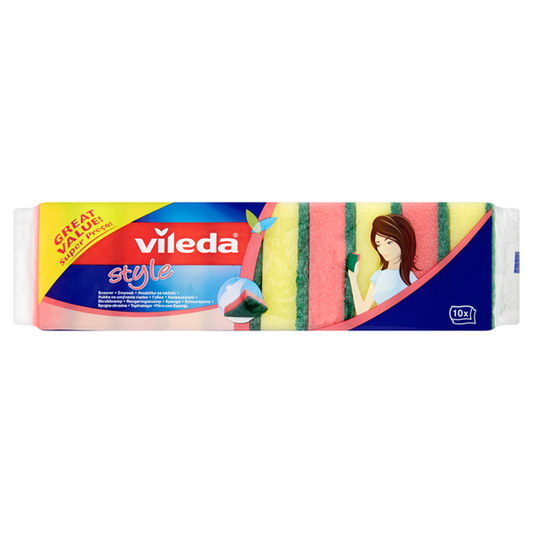 VILEDA 10 SPUGNE ABRASIVE RAINBOW