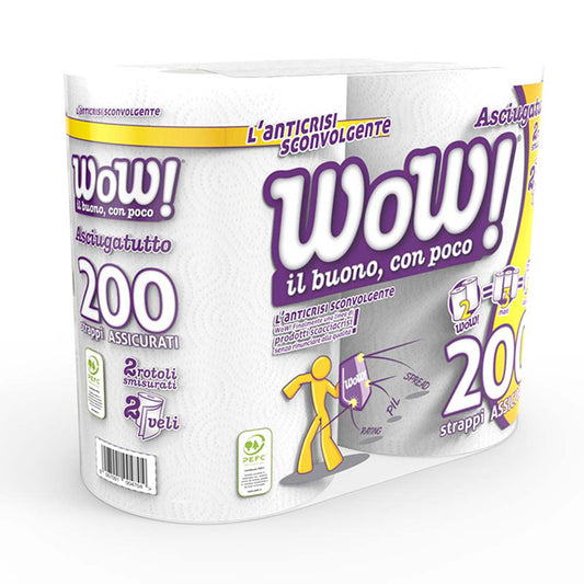 ASCIUGATUTTO WOW 2 ROTOLI