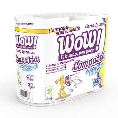 CARTA IGIENICA WOW COMPATTA PZ.4