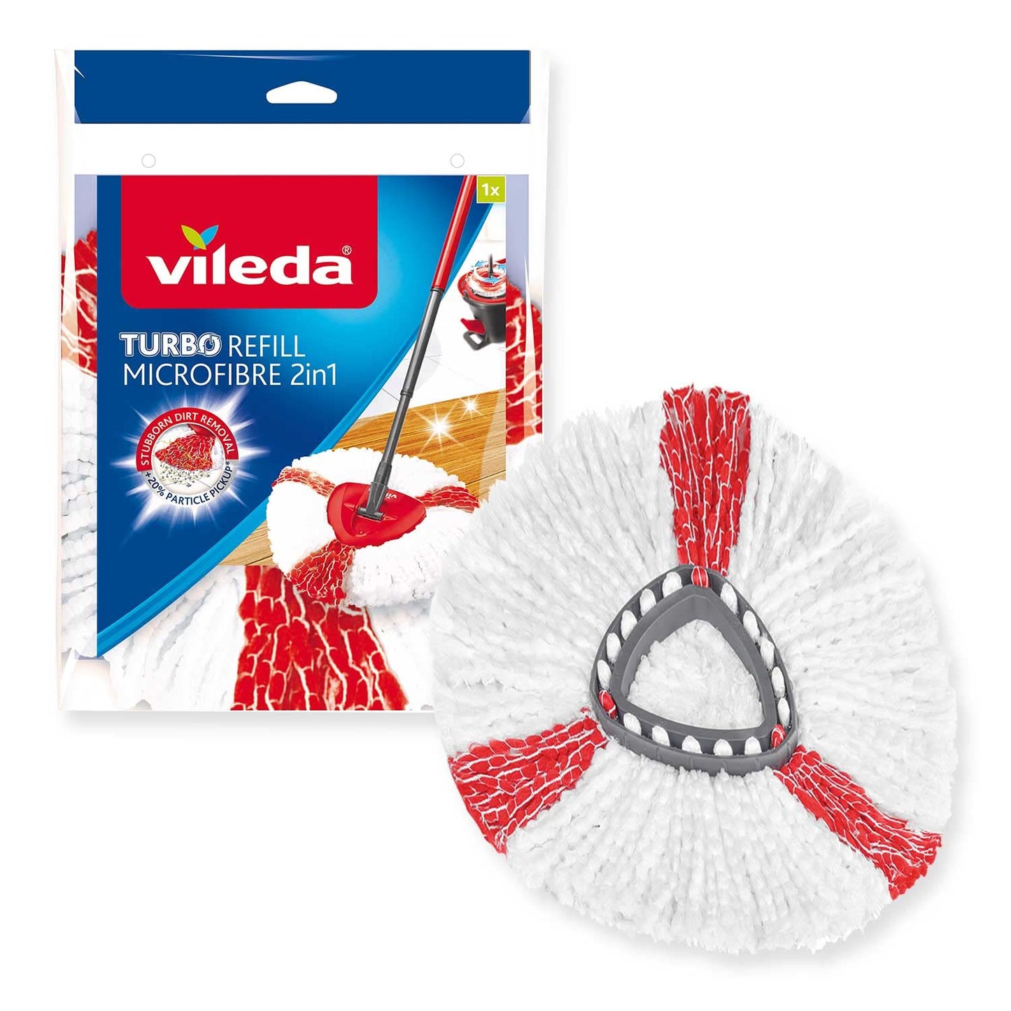 VILEDA REFILL TURBO BOW 2in1 MICROFIBER FOR MOP