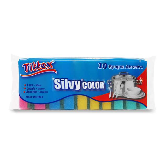 SET 10 SPUGNE COLORATE SILVY TITTEX