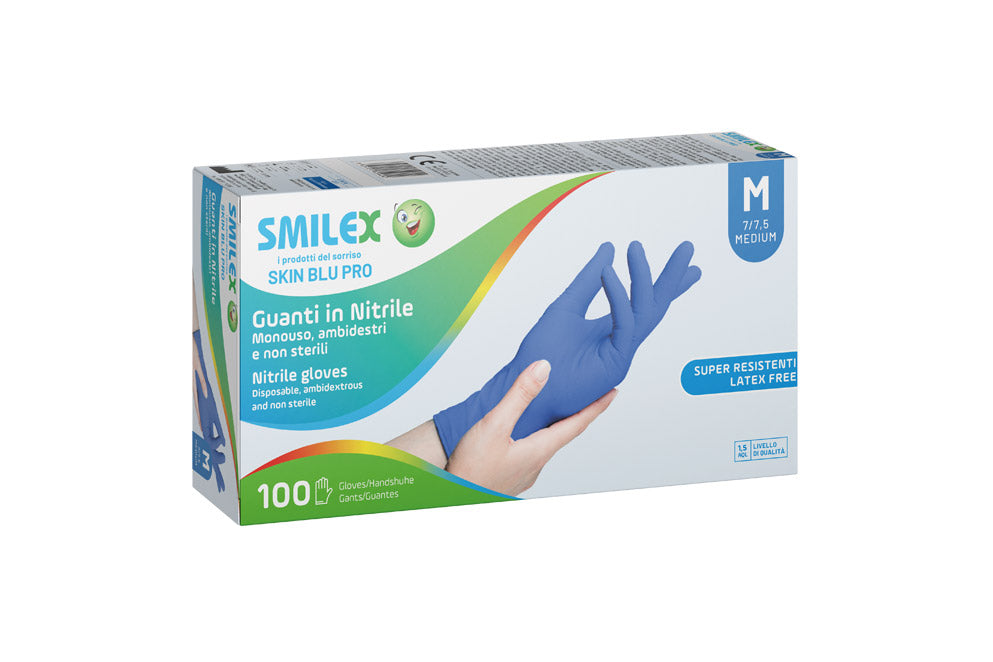 SMILEX GUANTI NITRILE BLU PZ.100