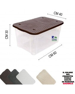 BOX STORAGE RATTAN 60X40X30