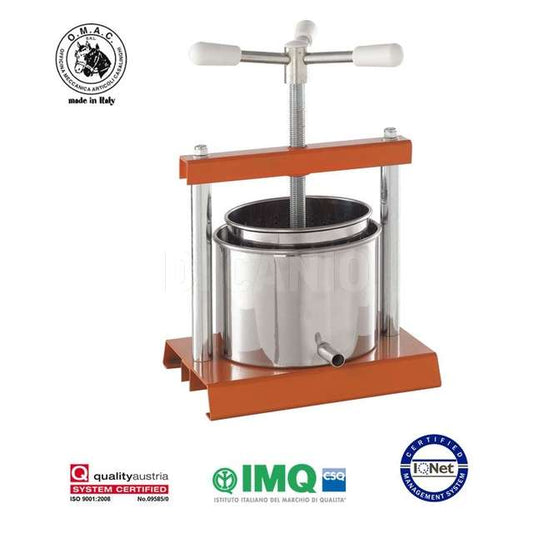 TORCHIETTO CON BICCHIERE ACCIAIO INOX DIAM. 12 CM LT.2.5 OMAC