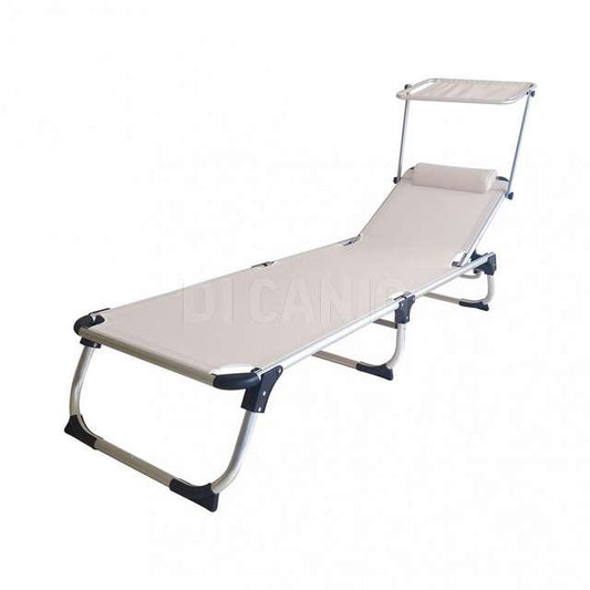 KAMP FOLDING COT ALUMINIUM TEXTILENE BEIGE 188X59X30